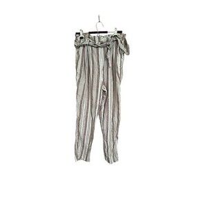 - Lemlem x HM Linen Striped Tie Belt Pants Women’s Size‎ Large Beach Casual